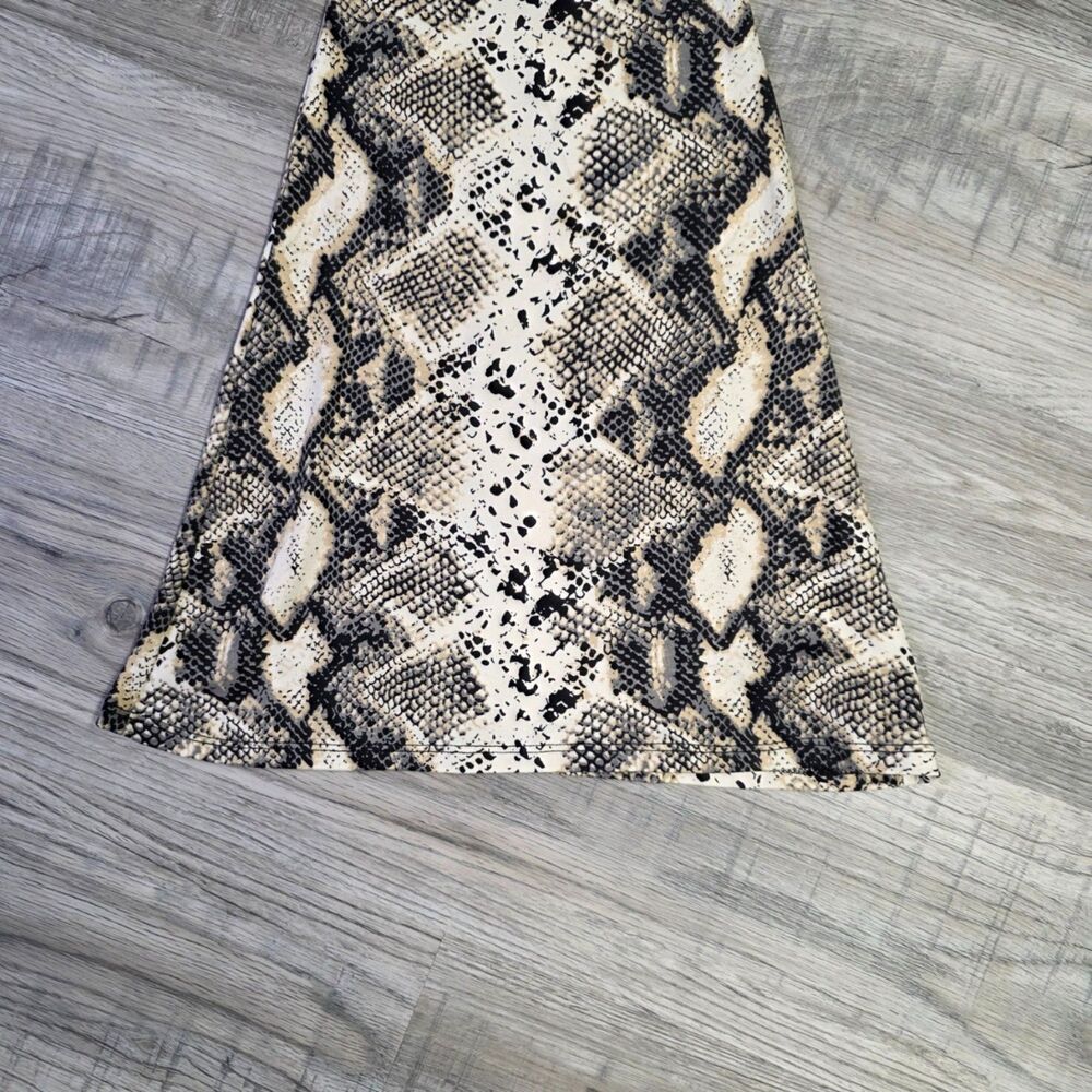 VIBE Snakeskin Print Flare Pants | High Rise Bell Bottoms | Large - Picture 8 of 8